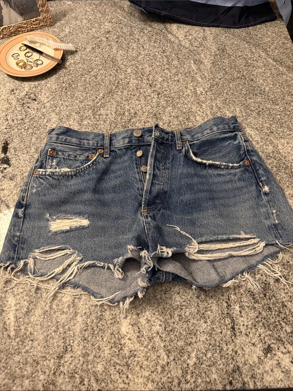 Agolde Parker Short in Clutch Distressed